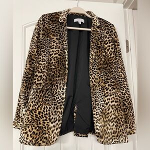 Libby Edelman Leopard Print Women's Blazer size M
